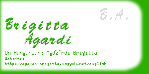 brigitta agardi business card